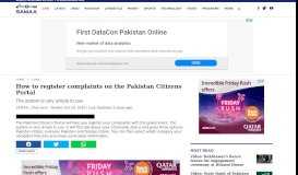 
							         How to register complaints on the Pakistan Citizens Portal - Samaa TV								  
							    
