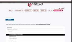 
							         How to Register, Drop or Add sections - Sinclair Community College								  
							    