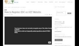 
							         How to Register DSC on GST Website – GST India-Goods and ...								  
							    
