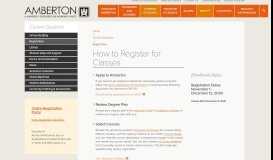 
							         How to Register for Classes | Amberton University								  
							    
