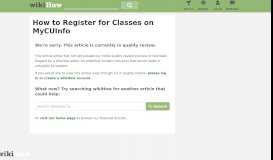 
							         How to Register for Classes on MyCUInfo: 14 Steps (with Pictures)								  
							    