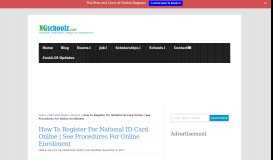 
							         How To Register For National ID Card Online | See Procedures For ...								  
							    