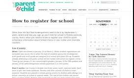 
							         How to register for school - SW FL Parent & Child magazine								  
							    