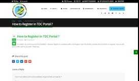 
							         How to Register in TDC Portal ? – TDC Global								  
							    