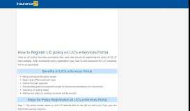 
							         How to Register LIC Policy on LIC website - insurance21.in								  
							    