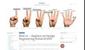 
							         How to – Register on Design Engineering Portal of GTU - bvbhatt								  
							    