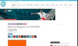 
							         How to Register on ForteBet Uganda								  
							    