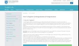 
							         How To Register - Student Life - Trinity College Dublin								  
							    