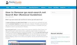 
							         How to Remove go.next-search.net Search Bar (Removal Guideline)								  
							    