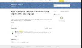 
							         How to remove the link to Administrator login on ... - Webasyst								  
							    