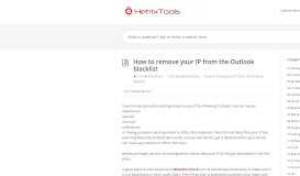 
							         How to remove your IP from the Outlook blacklist – HetrixTools								  
							    