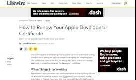 
							         How to Renew the Apple Developer's Certificates - Lifewire								  
							    
