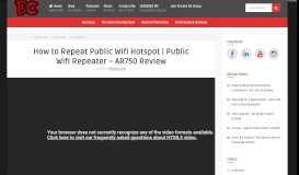 
							         How to Repeat Public Wifi Hotspot | Public Wifi Repeater - AR750 ...								  
							    