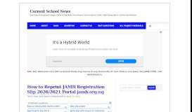 
							         How to Reprint JAMB Registration Slip 2019/2020 Online : Current ...								  
							    