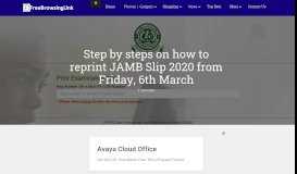 
							         How to reprint JAMB Slip 2019 on Thursday, 4th April to know your ...								  
							    