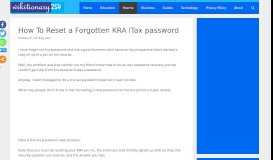 
							         How To Reset a Forgotten KRA iTax password - wiki254								  
							    