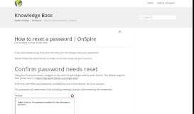 
							         How to reset a password | OnSpire - Educational ...								  
							    