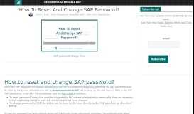 
							         How to reset and change SAP password? - [New Simple As Possible ...								  
							    