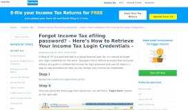 
							         How to reset your income tax password - Retrieve Income Tax ...								  
							    