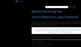 
							         How to Reset Your Login Password - Bluehost								  
							    