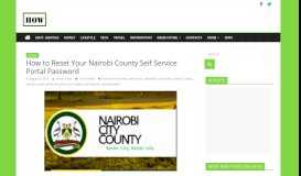 
							         How to Reset Your Nairobi County Self Service Portal Password								  
							    