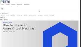 
							         How to Resize an Azure Virtual Machine - Petri								  
							    