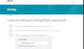 
							         How to retrieve a forgotten password - iiHelp - iiNet								  
							    