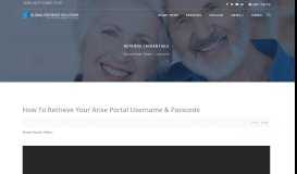 
							         How To Retrieve Your Arise Portal Username & Passcode								  
							    