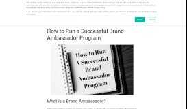 
							         How to Run a Successful Brand Ambassador Program - Duel.Tech								  
							    