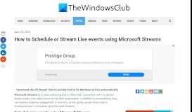 
							         How to Schedule or Stream Live events using Microsoft Streams								  
							    