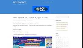 
							         How to search for a vehicle in Japan Auction | AICHITRADINGS								  
							    