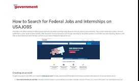 
							         How to Search for Federal Jobs and Internships on USAJOBS - Go ...								  
							    