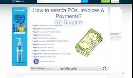 
							         How to search POs, Invoices & Payments? GE Supplier Page 2: Get ...								  
							    