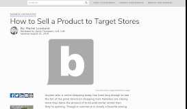 
							         How to Sell a Product to Target Stores | Bizfluent								  
							    