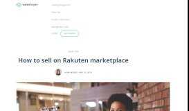 
							         How to sell on Rakuten Marketplace - Sales Layer Blog								  
							    