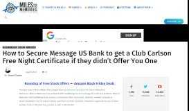 
							         How to Send a Secure Message to U.S. Bank - Miles to Memories								  
							    