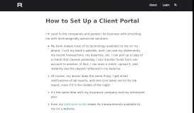 
							         How to Set Up a Client Portal - Rosen Institute								  
							    