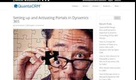 
							         How to Set up and Activate Portals in Dynamics 365 - QuantaCRM								  
							    