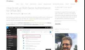 
							         How-to set up Multi-factor Authentication for Office 365 – ITProMentor								  
							    
