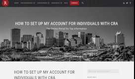 
							         How To Set Up My Account for Individuals with CRA - Red Seal ...								  
							    
