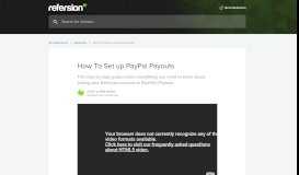 
							         How To Set up PayPal Payouts | Refersion Help Center								  
							    