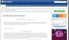 
							         How To Setup a Wi-Fi Hotspot - HowtoForge								  
							    