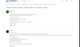 
							         How to setup captive portal with my linksys router | Netgate Forum								  
							    