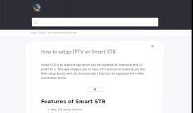 
							         How to setup IPTV on Smart STB - GrooveHQ								  
							    