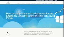 
							         How to setup Veeam Cloud Connect for the Enterprise Virtual Machine ...								  
							    