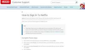 
							         How to Sign In To Netflix - Nintendo Support								  
							    