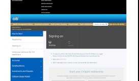 
							         How To Sign On To Citi Online - Text Guide - Citi ... - Citibank UK								  
							    