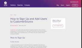 
							         How to Sign Up and Add Users to CustomerSource | Encore Business ...								  
							    
