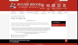 
							         How To Sign Up – Parent Portal – Bound Brook School District								  
							    