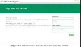 
							         How to sign up - the MIB Services registration portal								  
							    